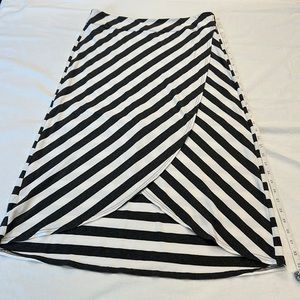 Athleta Stripe Faux Wrap Knit Skirt L